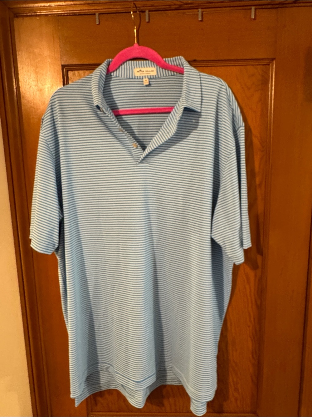 Peter Millar Summer Comfort Sky Blue Striped Polo